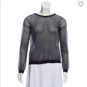 KOOPLES Sheer striped top NWOT Perfect for Spring